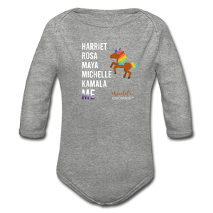 THE LEGACY CONTINUES Organic Long Sleeve Baby Bodysuit - heather gray