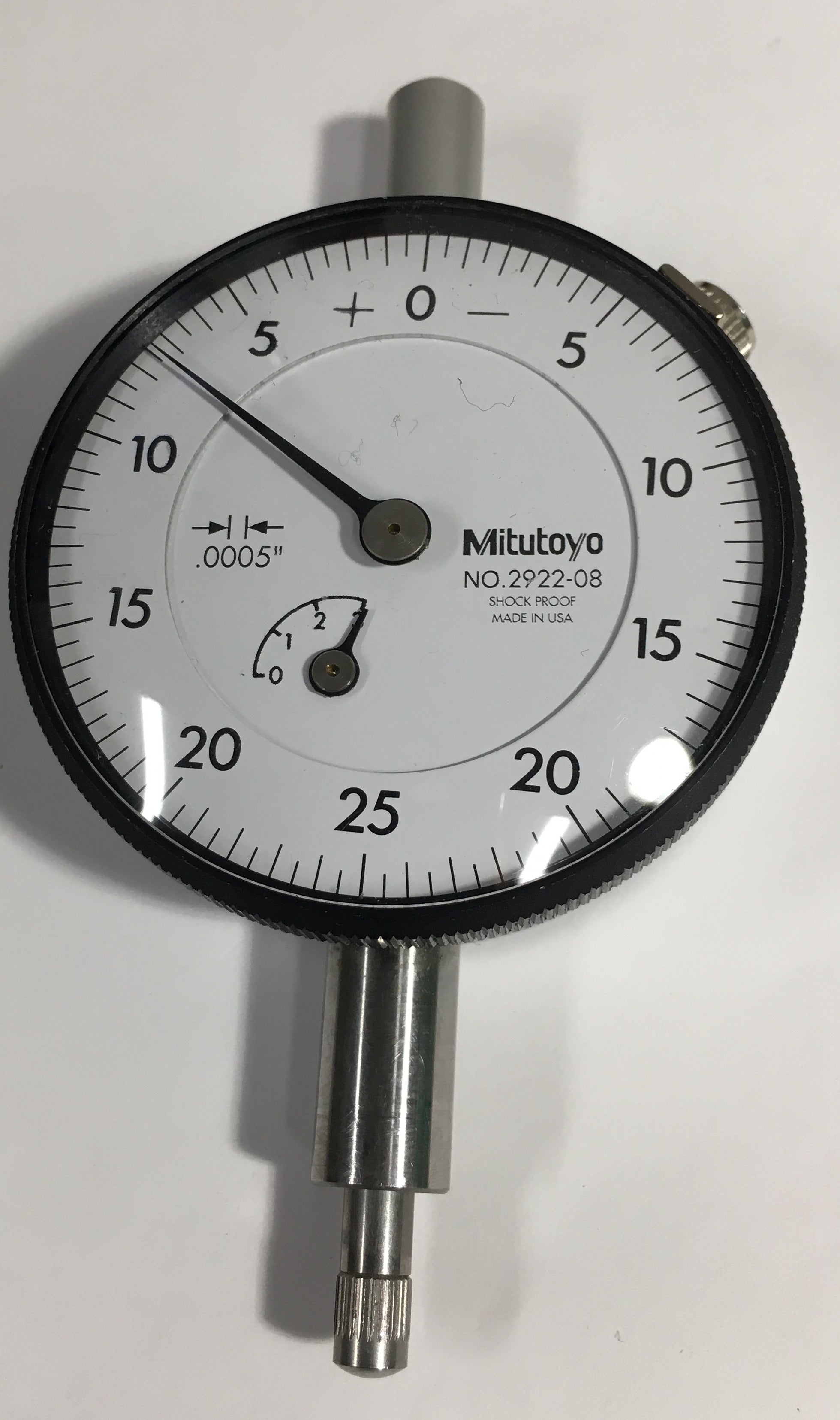 Mitutoyo 2922-08 Dial Indicator, 0-.125" Range, .0005" Graduation *USED/RECONDITIONED*