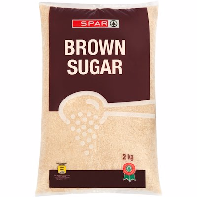 SPAR SUGAR BROWN POLY BAG 2KG