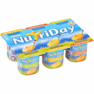 NUTRIDAY LOW FAT YOUGHURT ASSORTED FLAVOURS 6'S