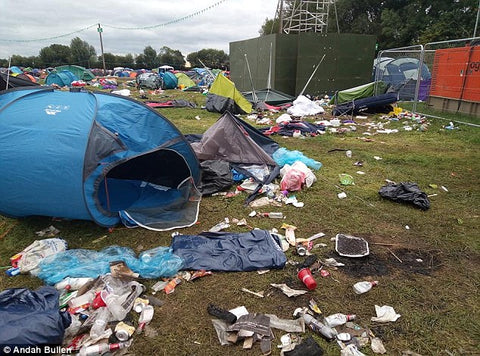 Tents left at music festival