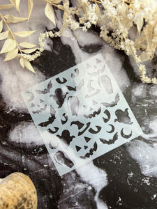 Spooky stencils for polymer clay