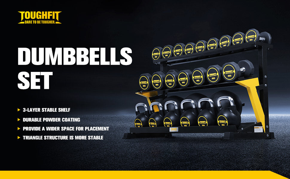 ToughFit Dumbbell Set with Rack