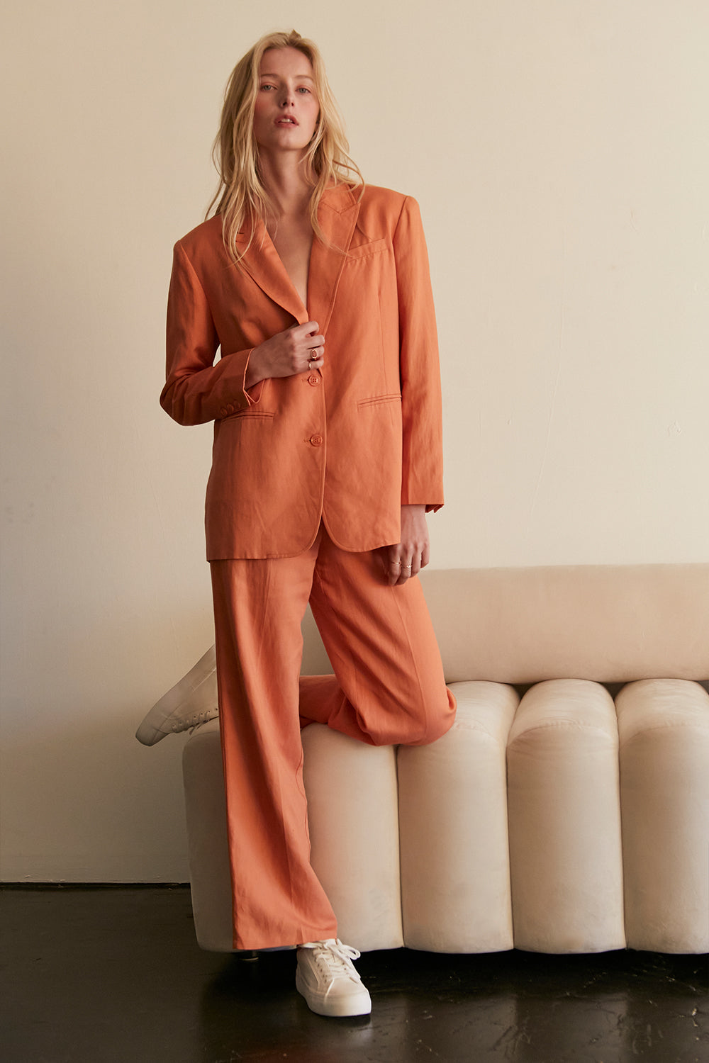 Buy Women's Trousers Orange Clothing Online | Next UK