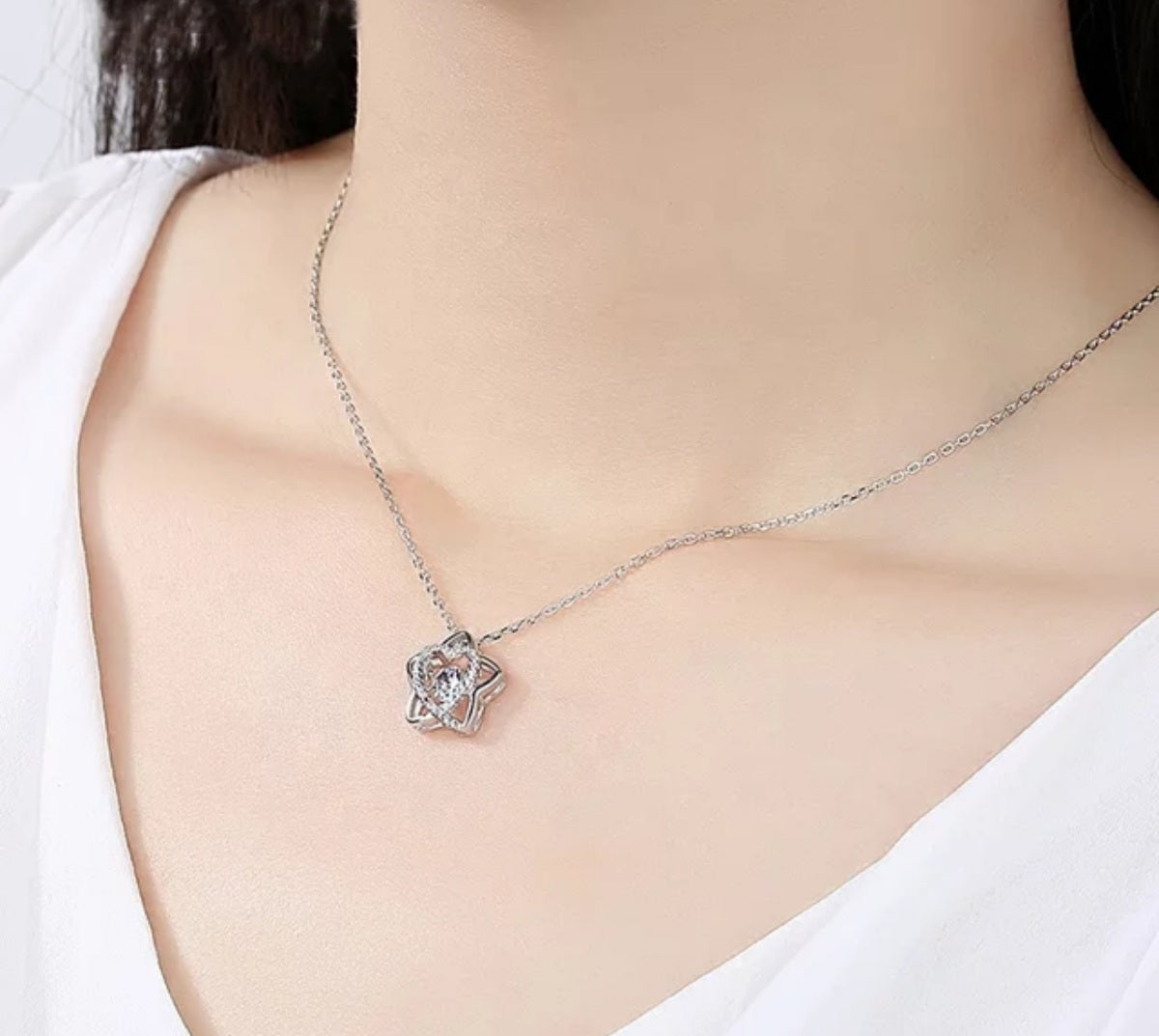 Floating Crystal Romantic Necklace – Rose Jewelry Store
