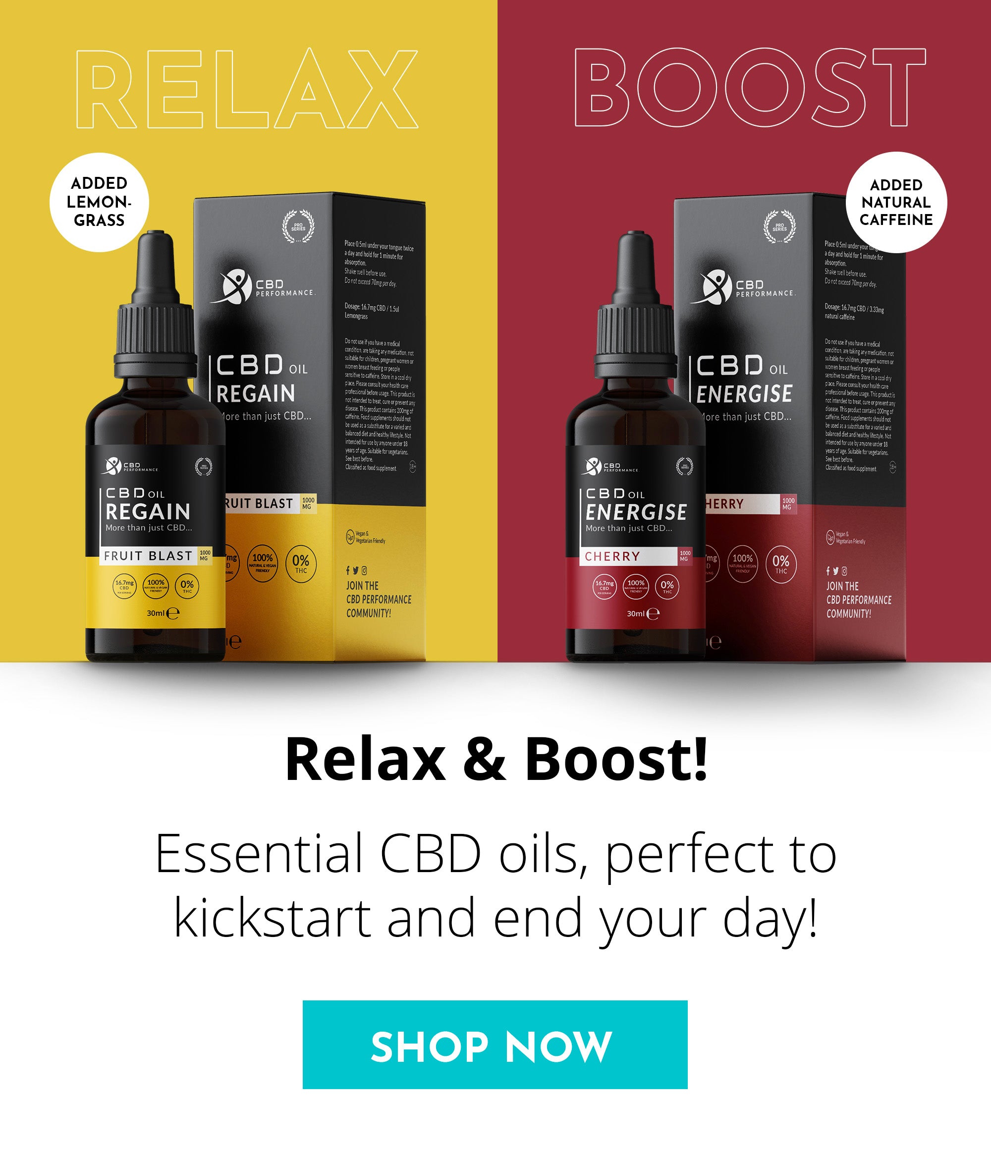 CBD oils for boosting and relaxing
