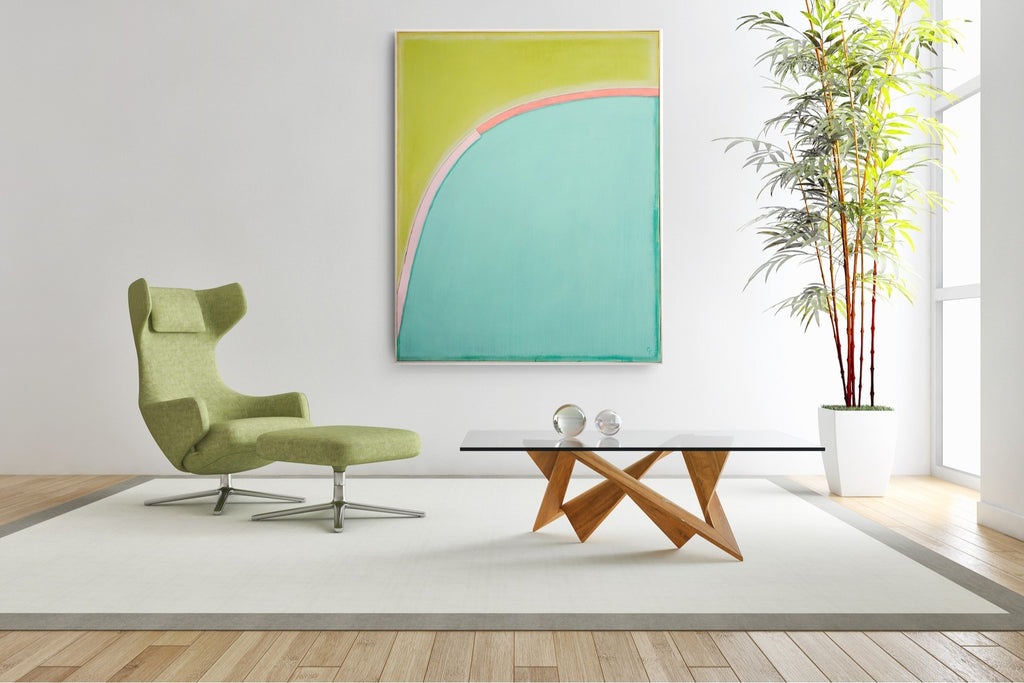 Contemporary painting in modern home