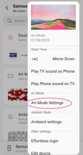 How to put art on you Samsung The Frame TV