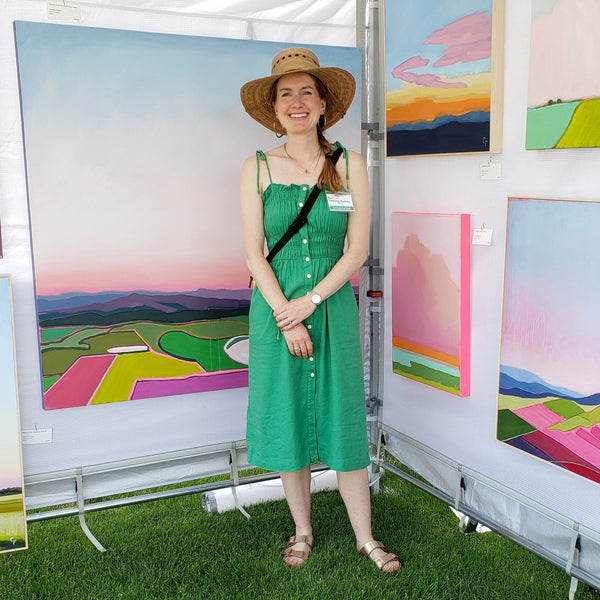 Contemporary landscape paintings at art festival