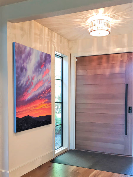 Sunset painting in entry