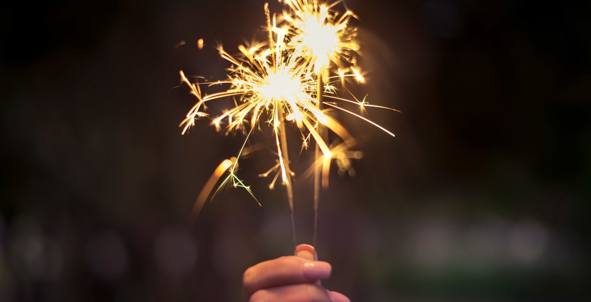 Woman holding a sparkler