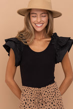 Load image into Gallery viewer, shoulder Puff Ruffle SLV Bodysuit
