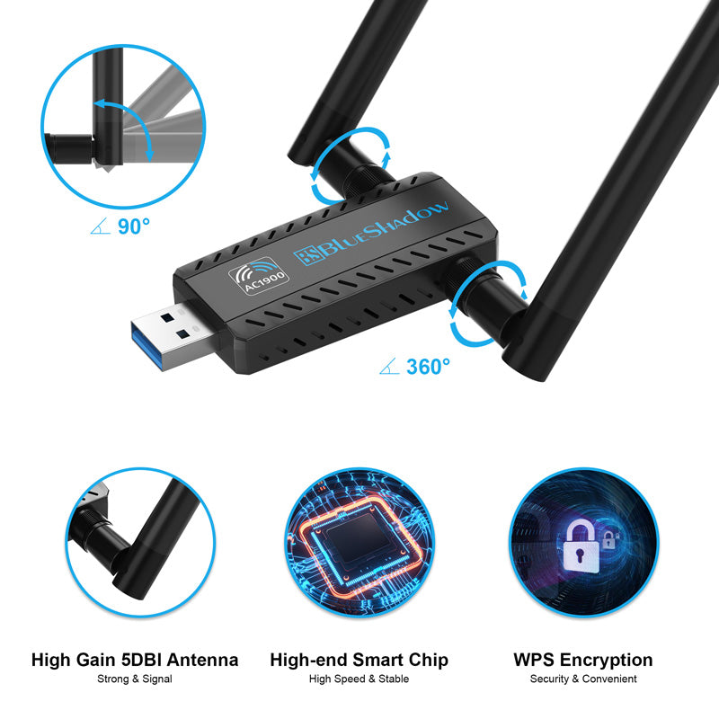 give brændt Udvikle Best USB Wifi Adapter for Gaming With Dual Band Base Antenna