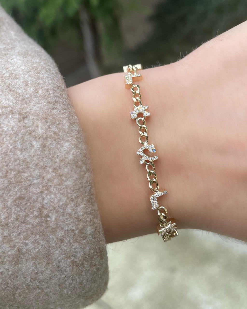 hebrew letter bracelet