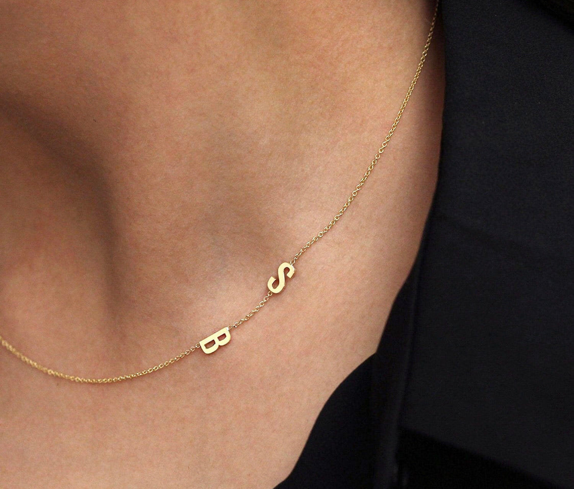 15 inch Initial Necklace 14-karat gold 