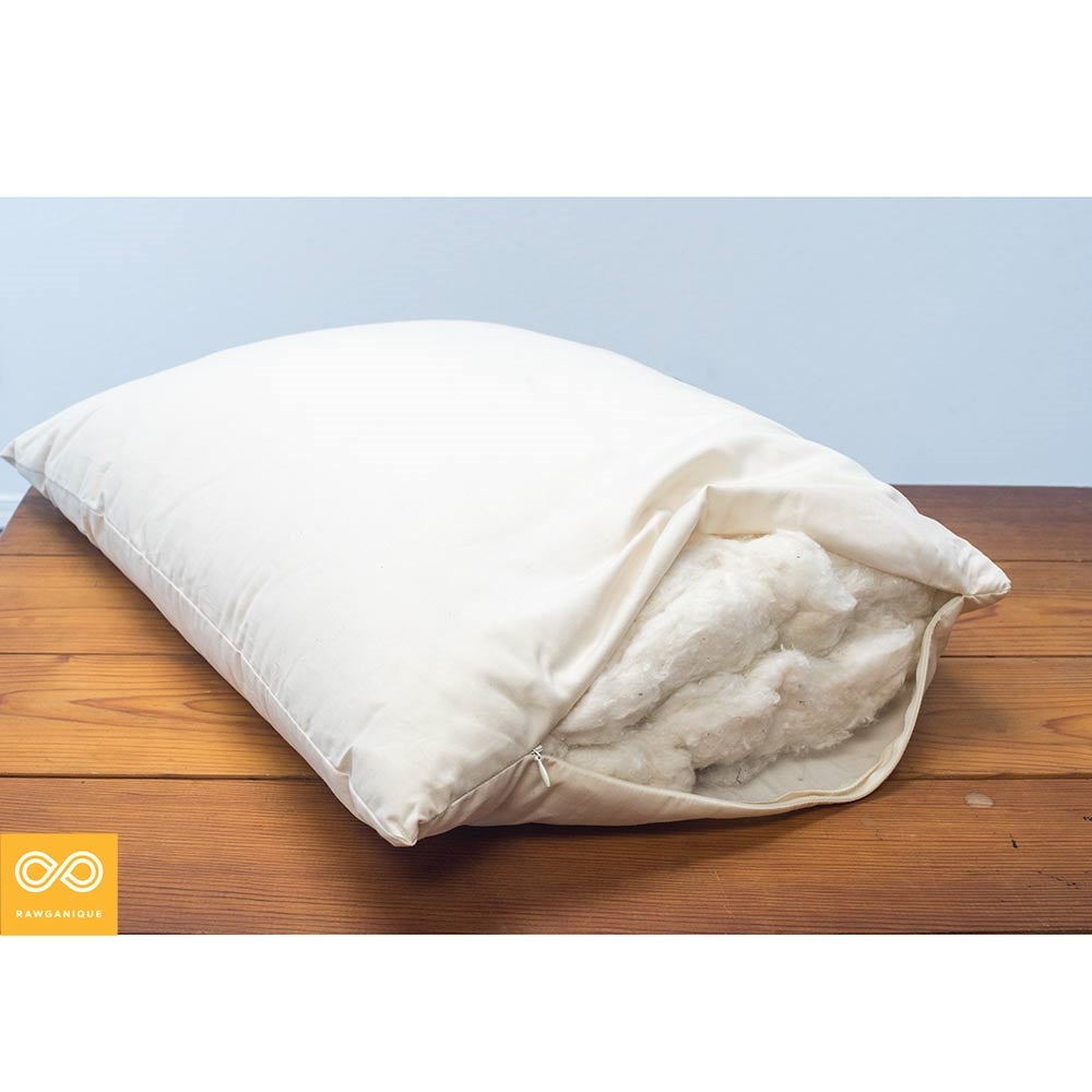 Organic Cotton Bed Pillow Made in USA Rawganique