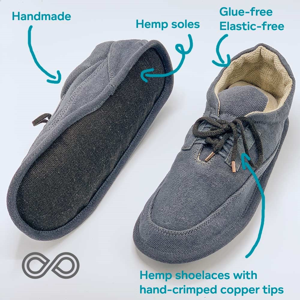 Hemp Grounding Shoes with Zero-Drop 