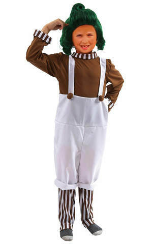 Unisex-Oompa-Loompa-Kostüm für Kinder