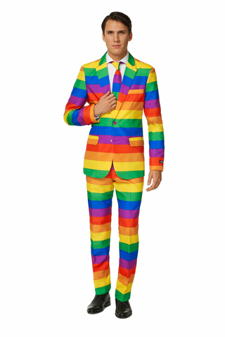 mens rainbow suit