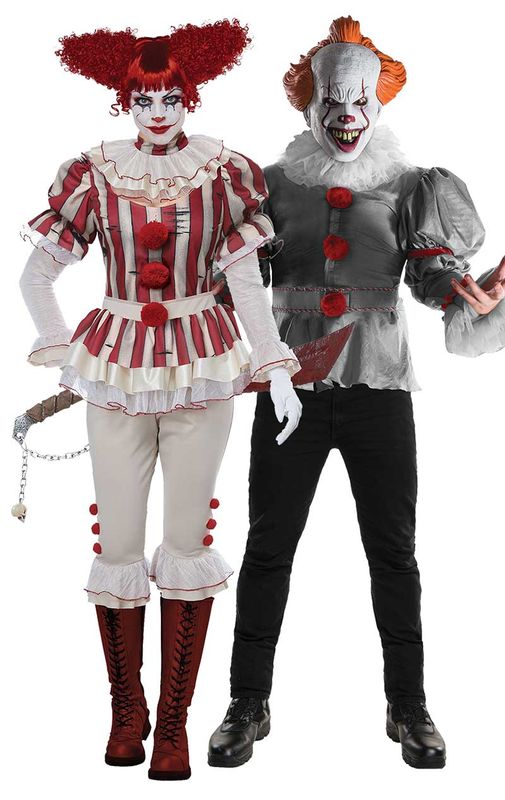 scary clown couple costumes