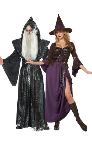 Kostüme von Hexen und Zauberern