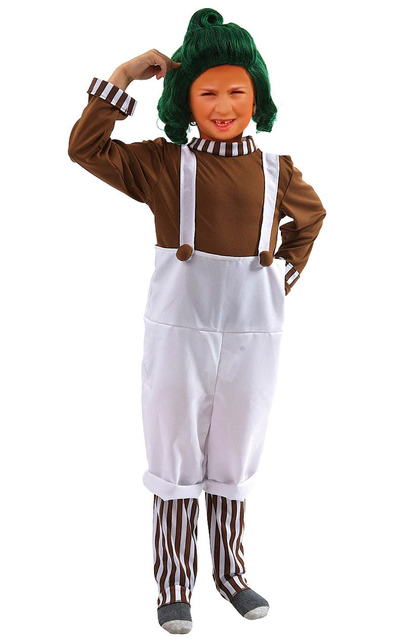 Kids Unisex Oompa Loompa Costume Fancydress Com