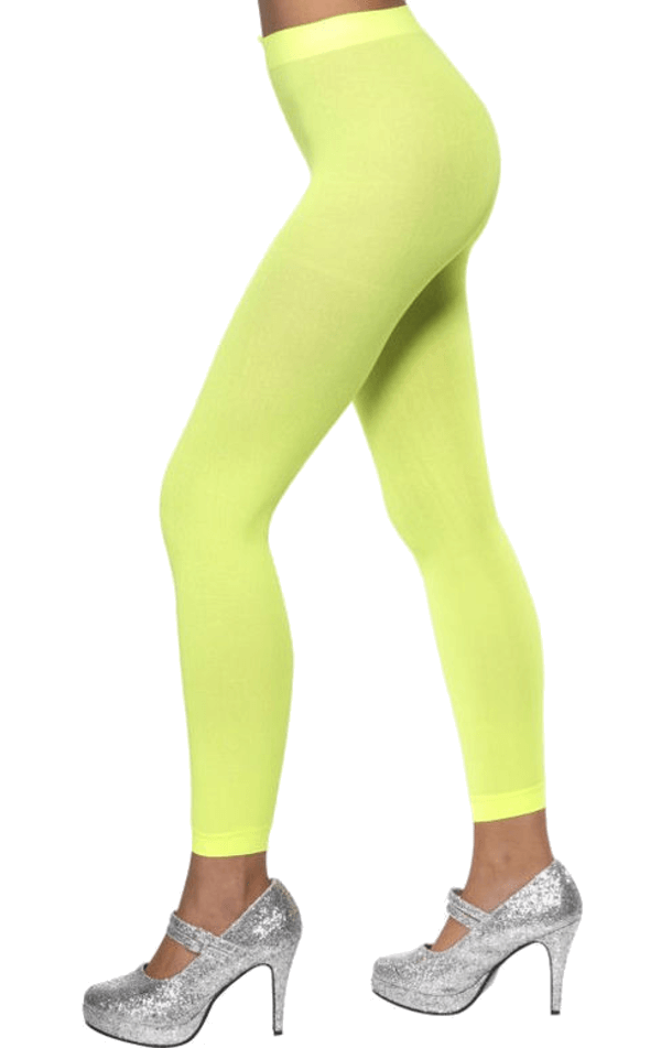 Tights - Lycra Footless Tights - Neon Green (A) - CARNIVAL PRODUCTS