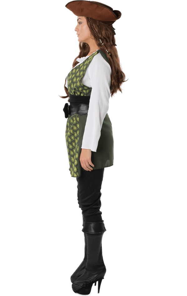 Ladies Green Pirate Costume 7454