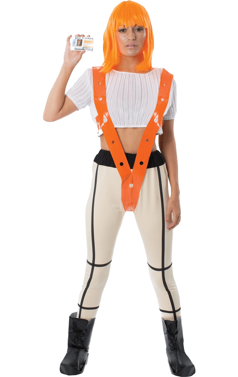 Womens Orange Astronaut Costume 