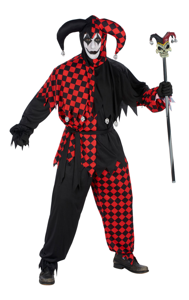 Adult Halloween Evil Jester Costume 8762