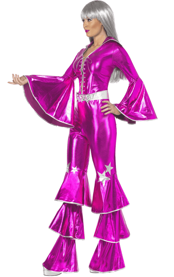 Pink 70s Jumpsuit Costume - fancydress.com