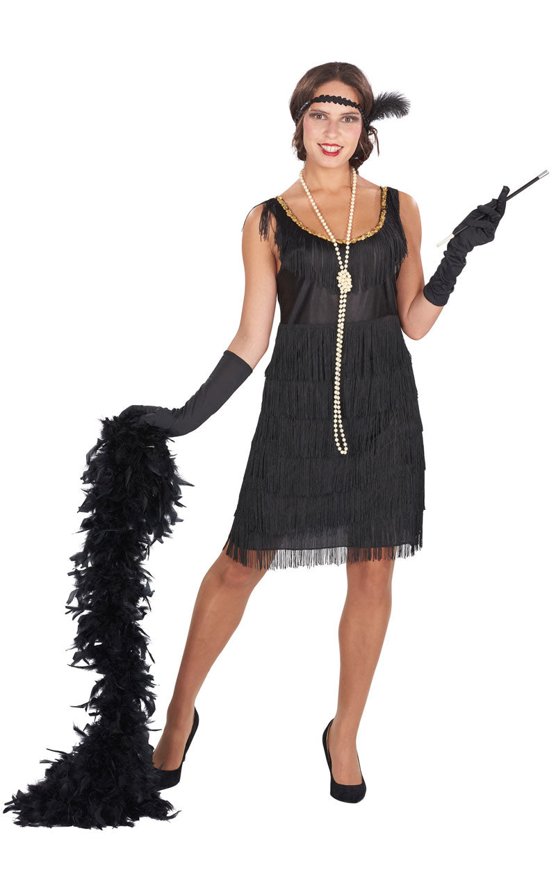 Clothes, Shoes & Accessories Black Feather Boa Charleston Flapper 1920s  Fancy Dress Costume 20s Accessory New Kleidung & Accessoires LA2777188