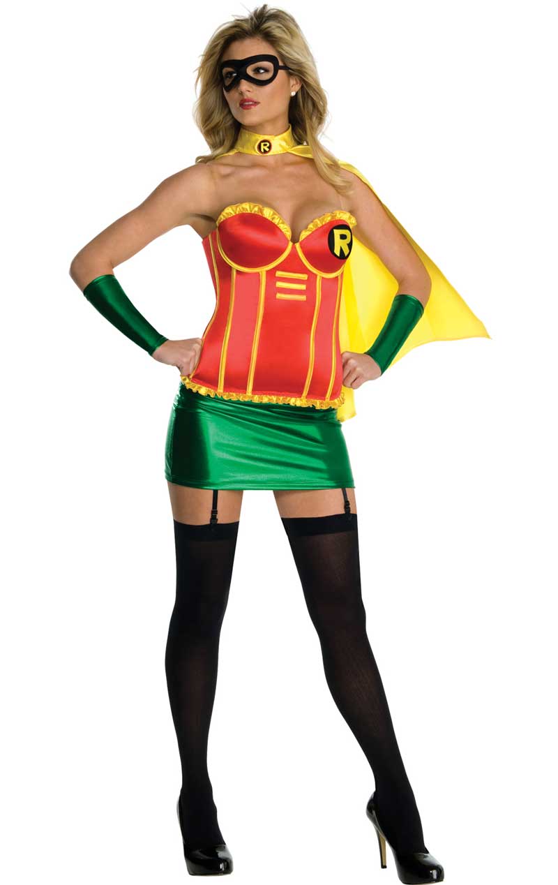 Womens Superhero Robin Corset Outfit 