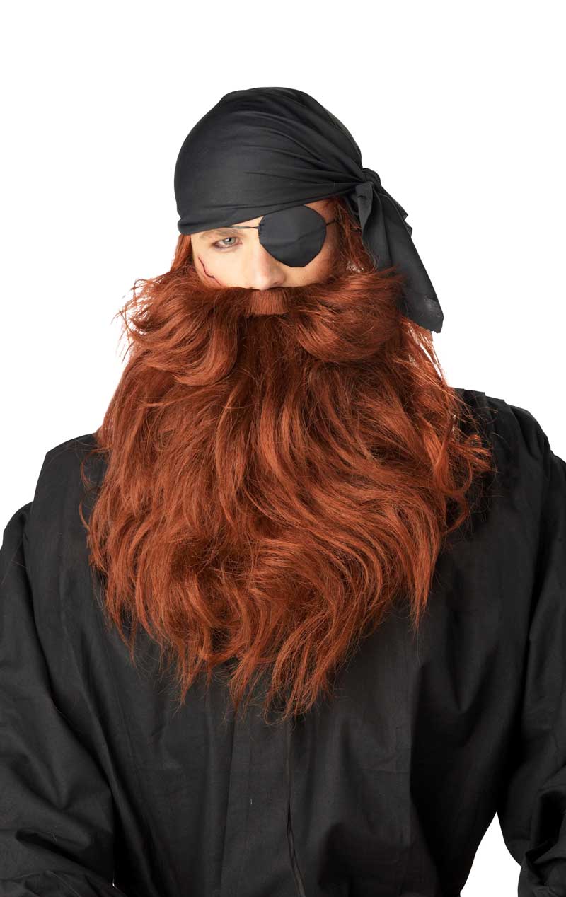 Pirate Beard and Moustache Set - Fancydress.com