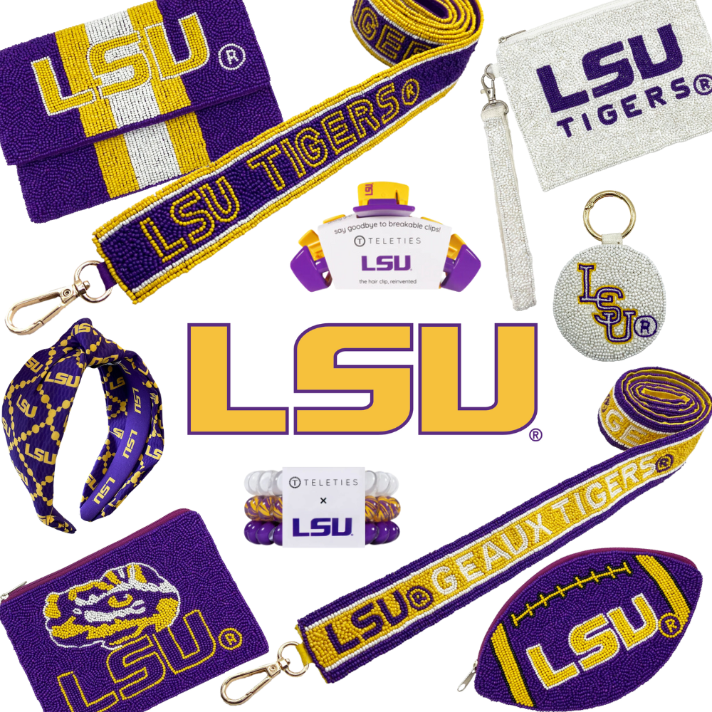 Louisiana State University | Clear Bag with White Outline and LSU Gold Team  Color Strap