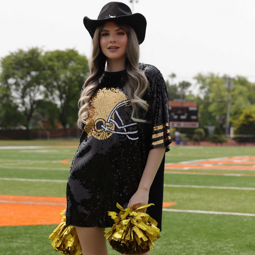 AUBURN TIGERS CHIC CHAMPS FULL SEQUIN JERSEY DRESS – GAMEDAY