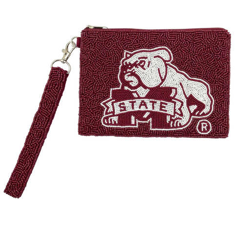 Mississippi State Maroon Vinyl Purse with Pocket