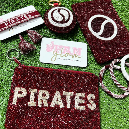 College Jewelry: CK'S CUSTOMS - Rhinestoned Clear Stadium Approved Bags - 7  Bag Options - Fan Glam