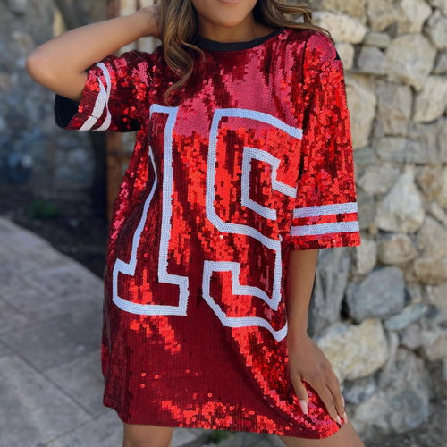 ELEPHANT Sequin Mascot Crimson Tide Sequin Game Day T-Shirt – ABLNco