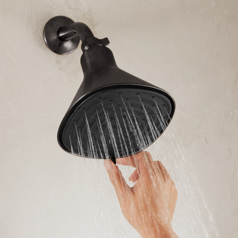 Adjusting Canopy Filtered Showerhead in black