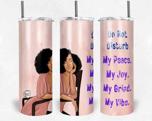 African American Women 20 Oz Tumbler Sublimation, Black Girl