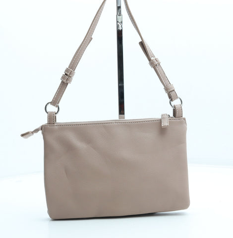 David Jones Grey & Beige Colourblocked Sling Bag