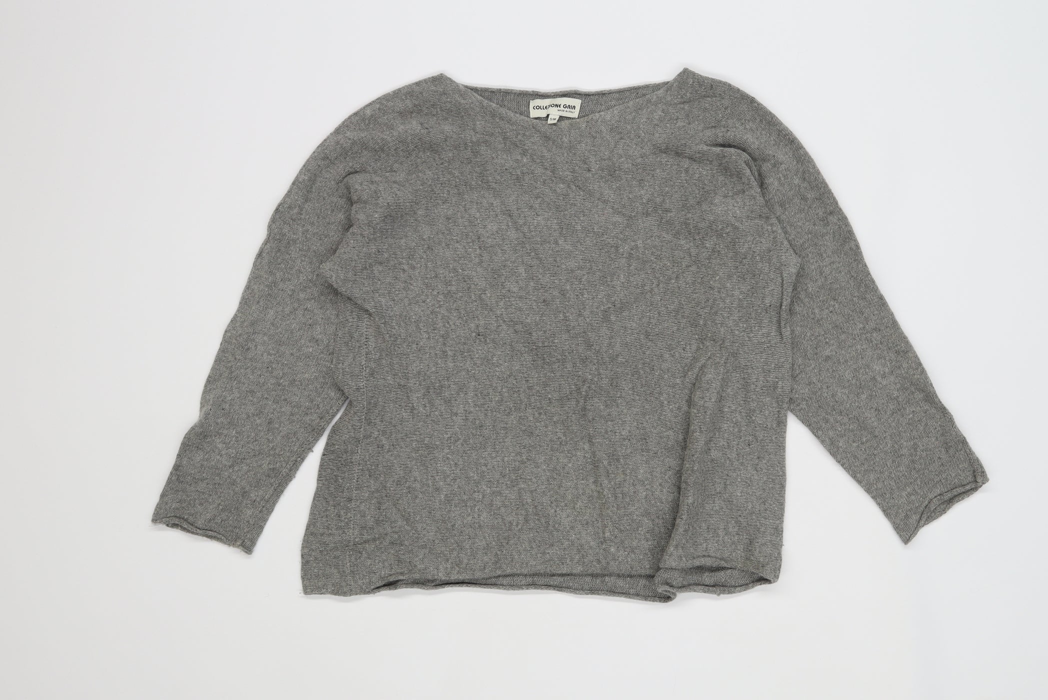 Collezione Gaia Womens Grey Knit Pullover Jumper Size S — PreWorn Ltd