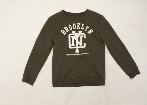 Boss x Russell Athletic Stedman varsity logo sweatshirt in brown