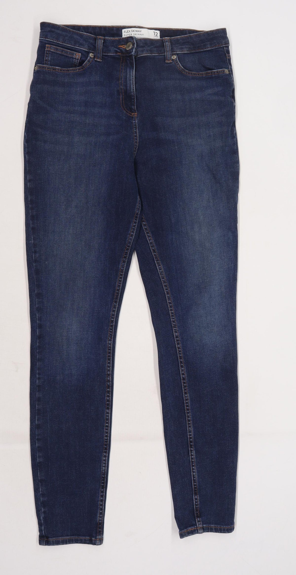 NEXT Womens Blue Denim Skinny Jeans Size 12 L28 in — PreWorn Ltd