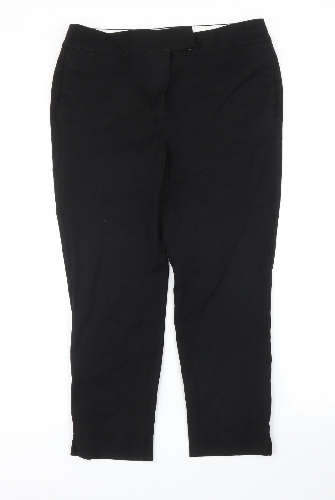 Womens Black Casual Cropped Trousers  Peacocks