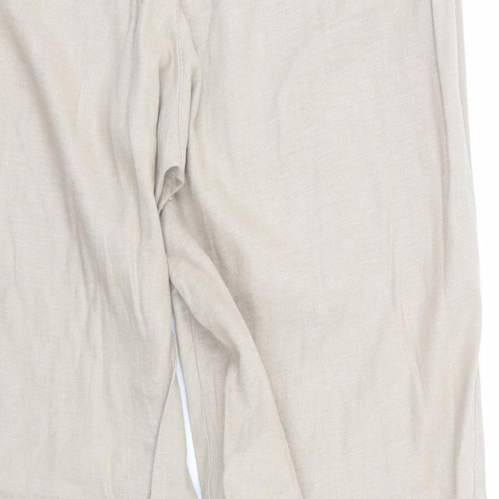 Cotton Traders LinenBlend Relaxed Fit Trousers 31 79cm inside leg   Debenhams