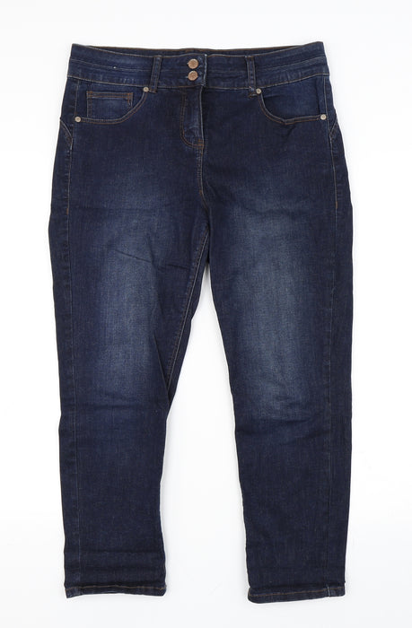 NEXT Womens Blue Skinny Jeans Size 14 L23 in — Preworn Ltd
