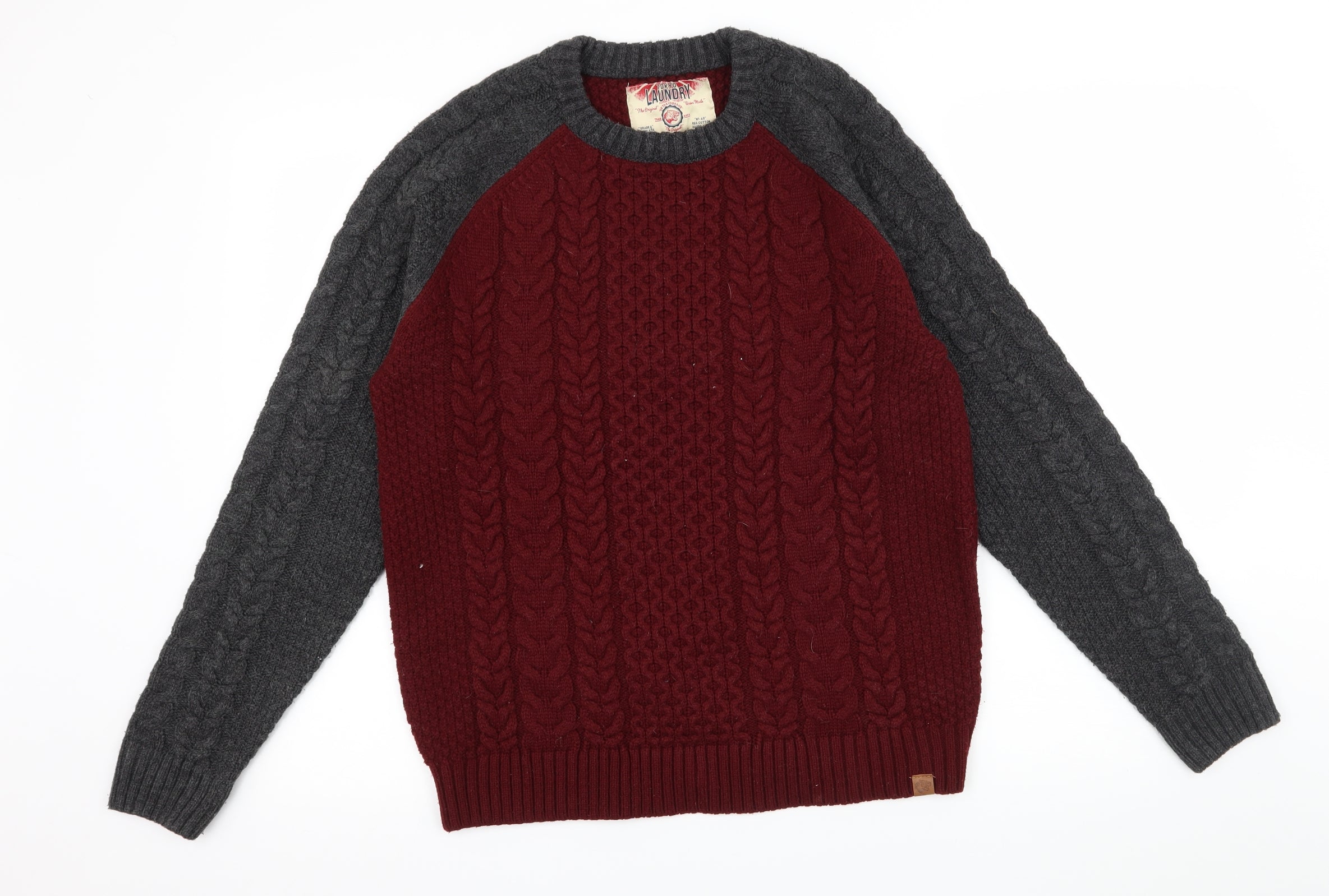 Tokyo Laundry Mens Red Knit Pullover Jumper Size M Rewards Monetha