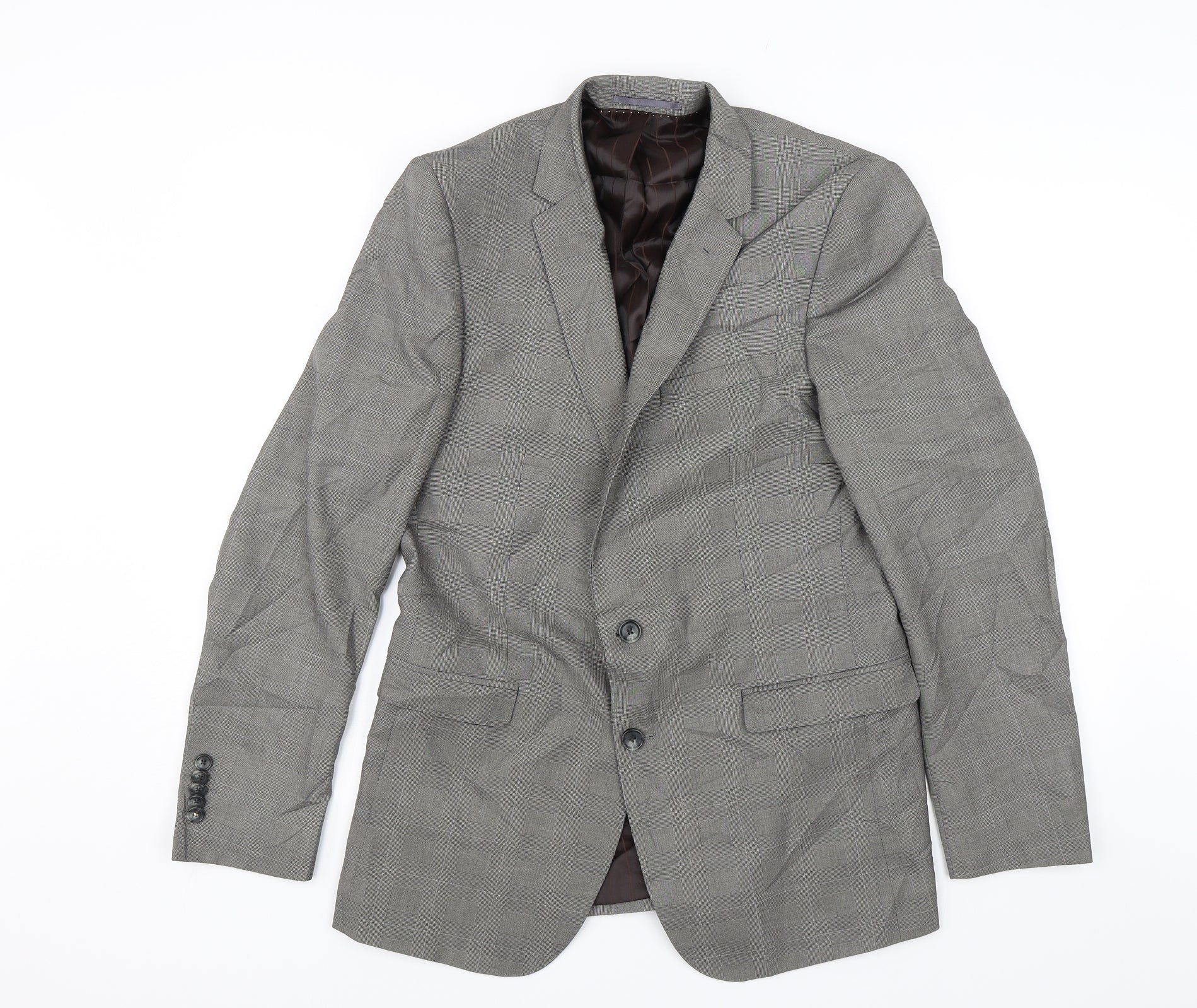 Feraud Mens Grey Jacket Suit Jacket Size 38 Rewards - Monetha